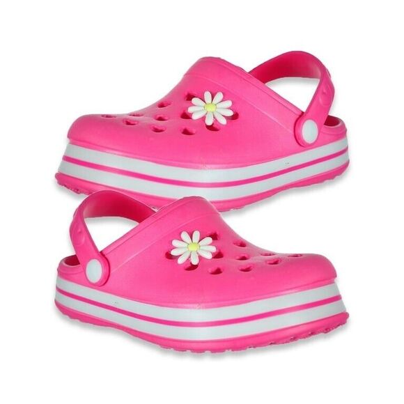 Koala Kids Other - Koala Girls' Daisy  & Hearts Clogs Pink SZ 10 NEW Cute Summer School Outdoors